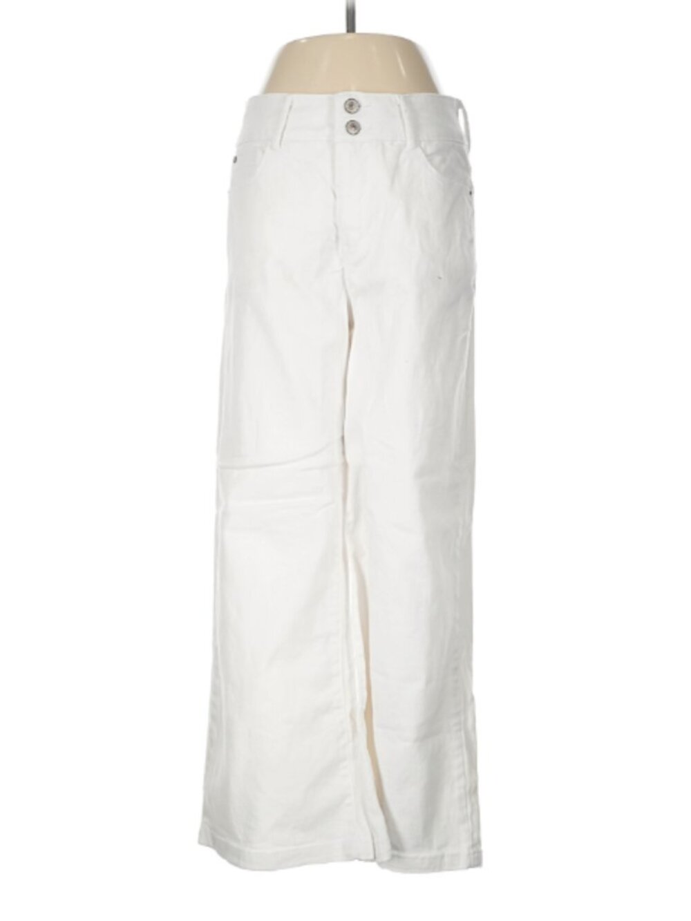 CURVE APPEAL High-Rise Straight-Leg WHITE JEANS NWT 14/32